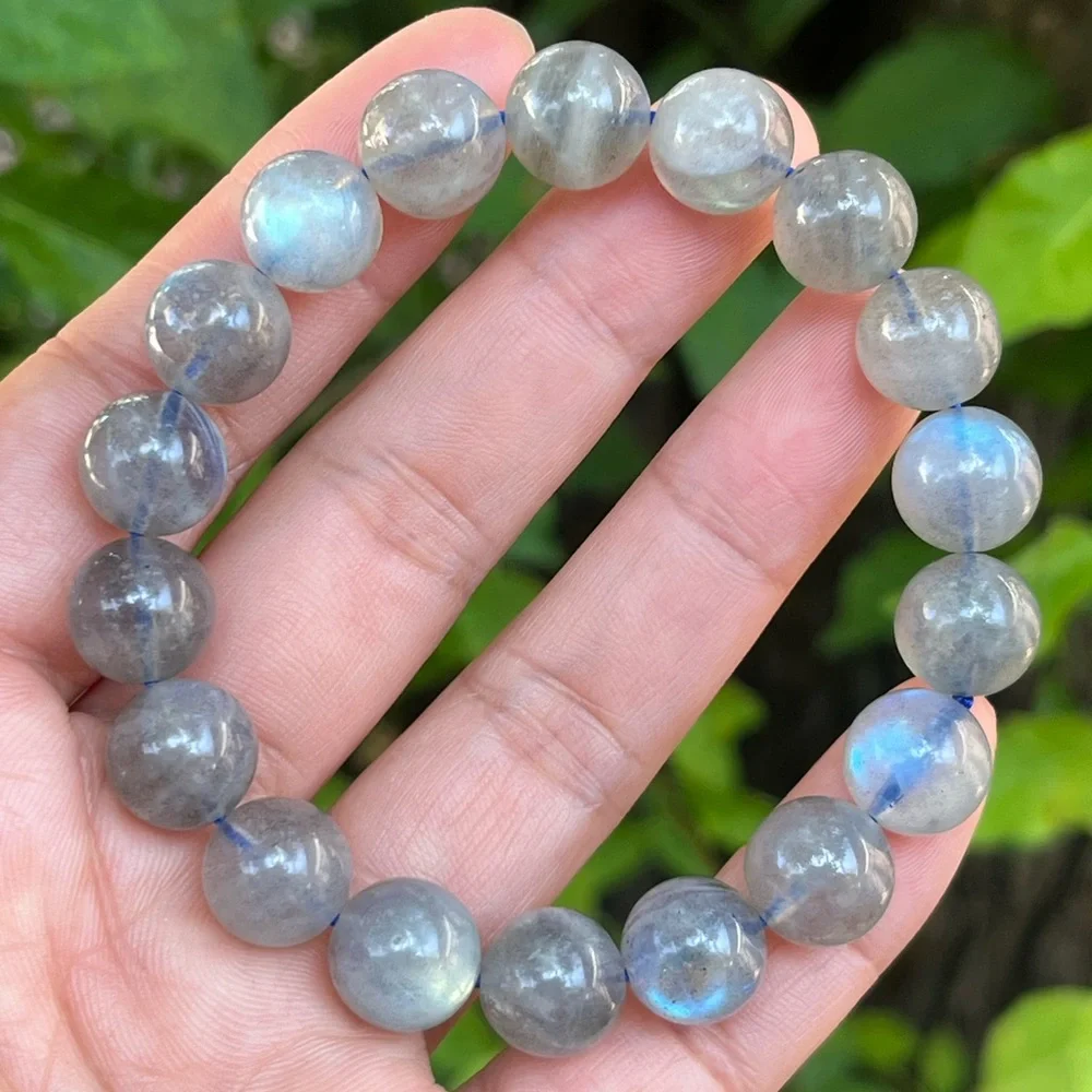 11mm stretchable high quality labradorite‎ bracelet
